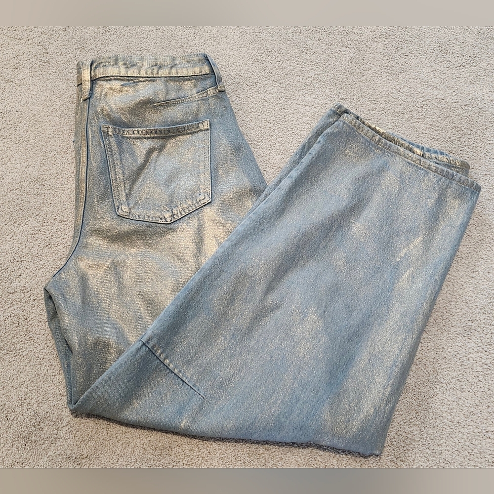 Universal Thread Light Blue Jeans woth Golden Shi… - image 3